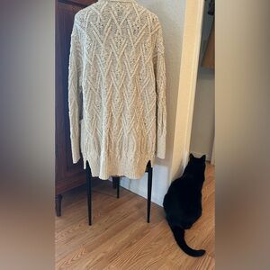 Women's Lucky Brand Cream Cable Knit Cardigan